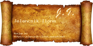 Jelencsik Ilona névjegykártya